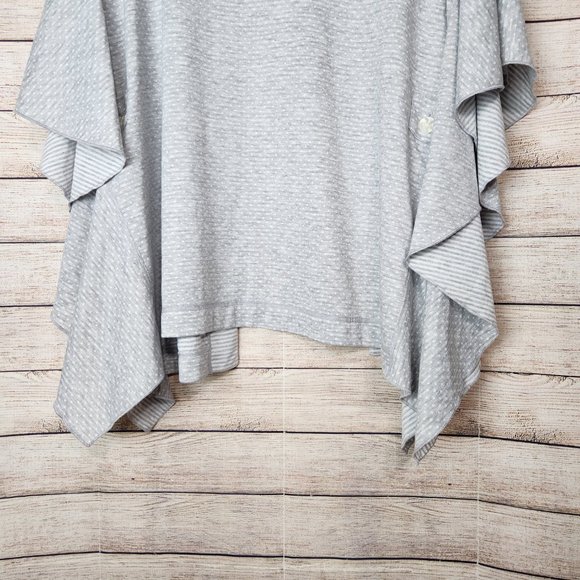 Cabi Women's Sweater Size M/L Gray White Open Front Circle Cardigan - Picture 12 of 15